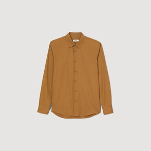 Sandro brown brushed cotton shirt