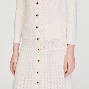 SANDRO Long Shiny Mesh Dress | endource