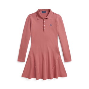 belted knit oxford polo dress RALPH LAUREN 854WHT