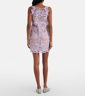 SELF-PORTRAIT Azaelea Mint Guipure Lace Mini Dress | endource
