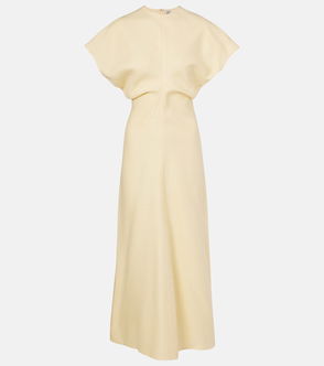 farm rio sand leopard flowers tiered halter cutout midi dress FARM Rio Sand Francesca Midi Dress, Francesca Sand / XL main image 0