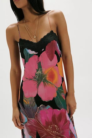 GOOD AMERICAN Satin Slip Maxi Dress | endource