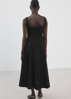 MANGO Knit Openwork Dress | endource