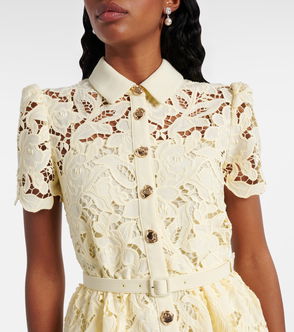 SELF-PORTRAIT Petal Lace Midi Dress | endource