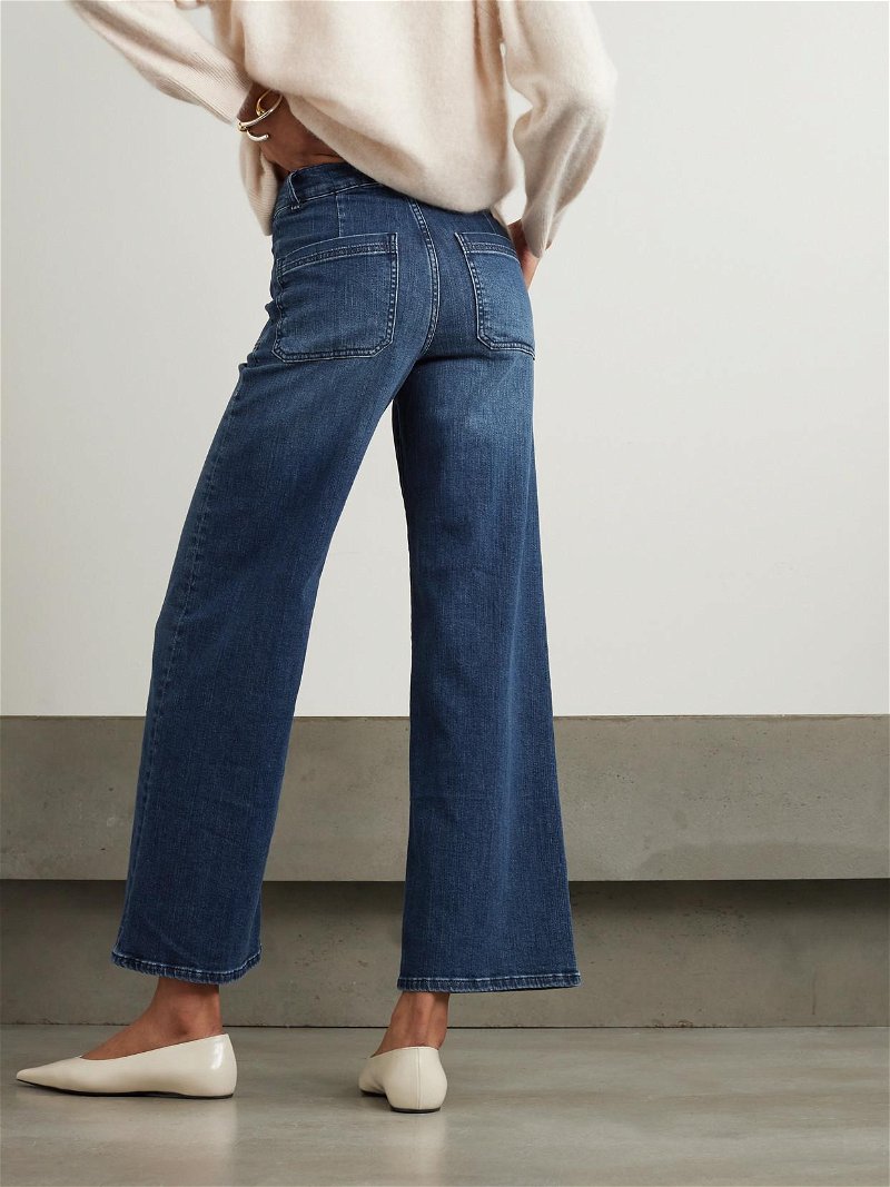 Le Slim Palazzo Bardot Pocket High-Rise Wide-Leg Jeans