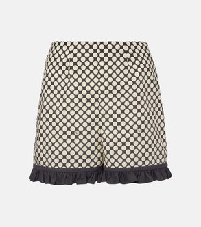 Polka dot shorts with a ruffled hem, Valentino