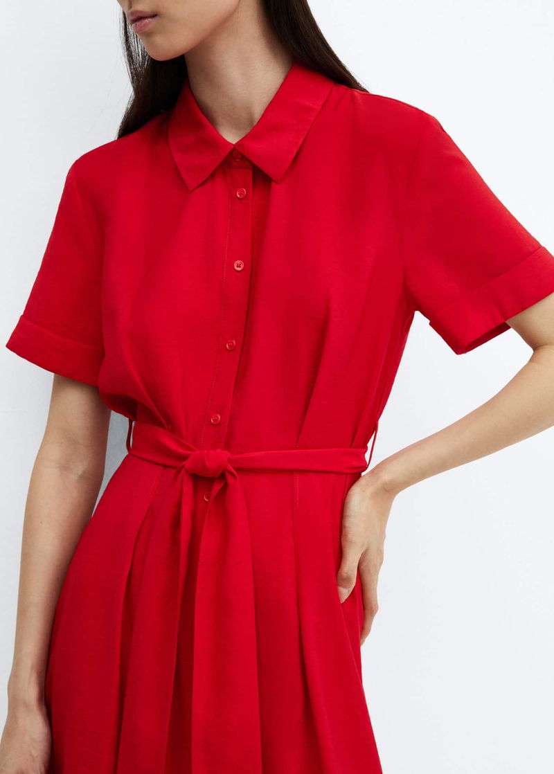 mango bow shirt dress Bow shirt dress - Women