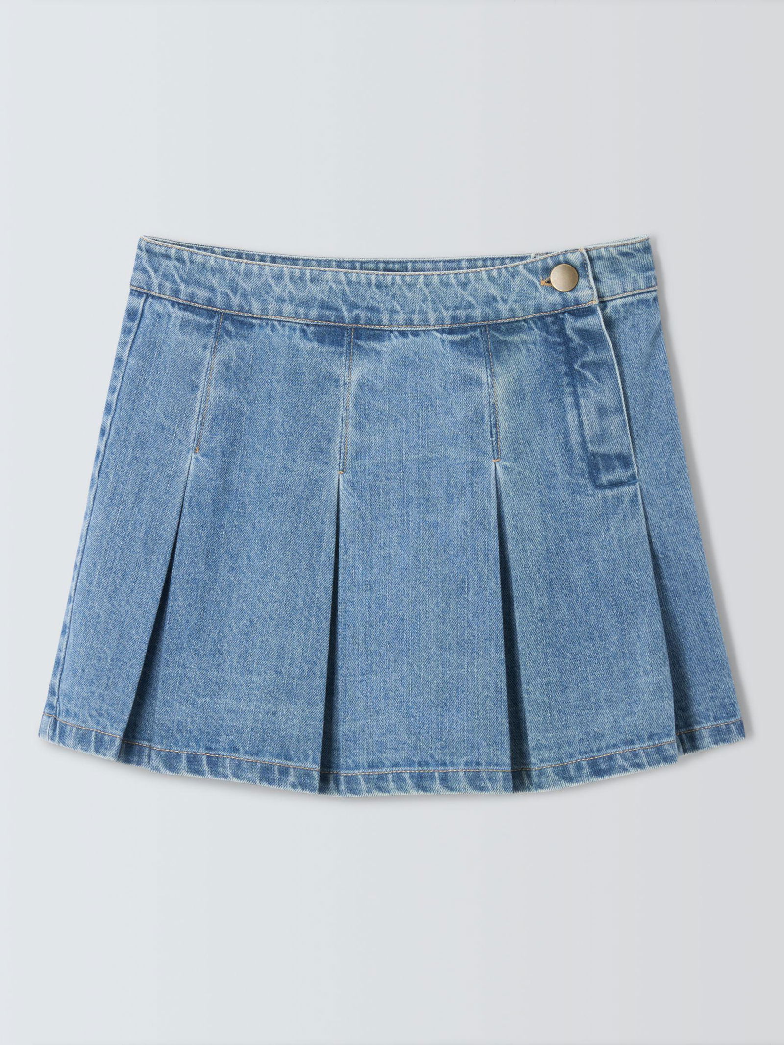 JOHN LEWIS Pleated Denim Mini Skirt endource