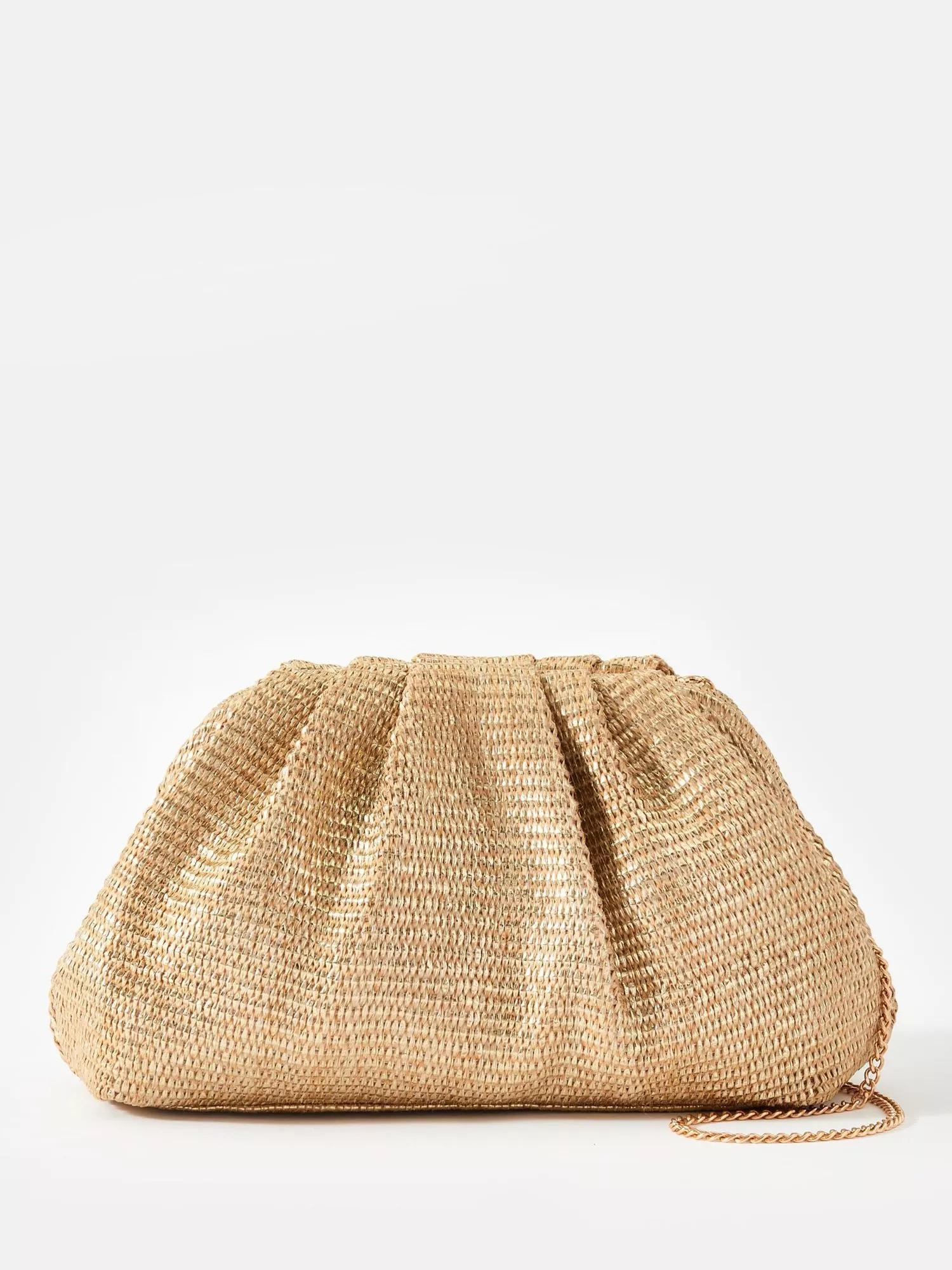 MINT VELVET Metallic Woven Clutch Bag Endource mint-velvet-metallic-woven-clutch-bag-endource