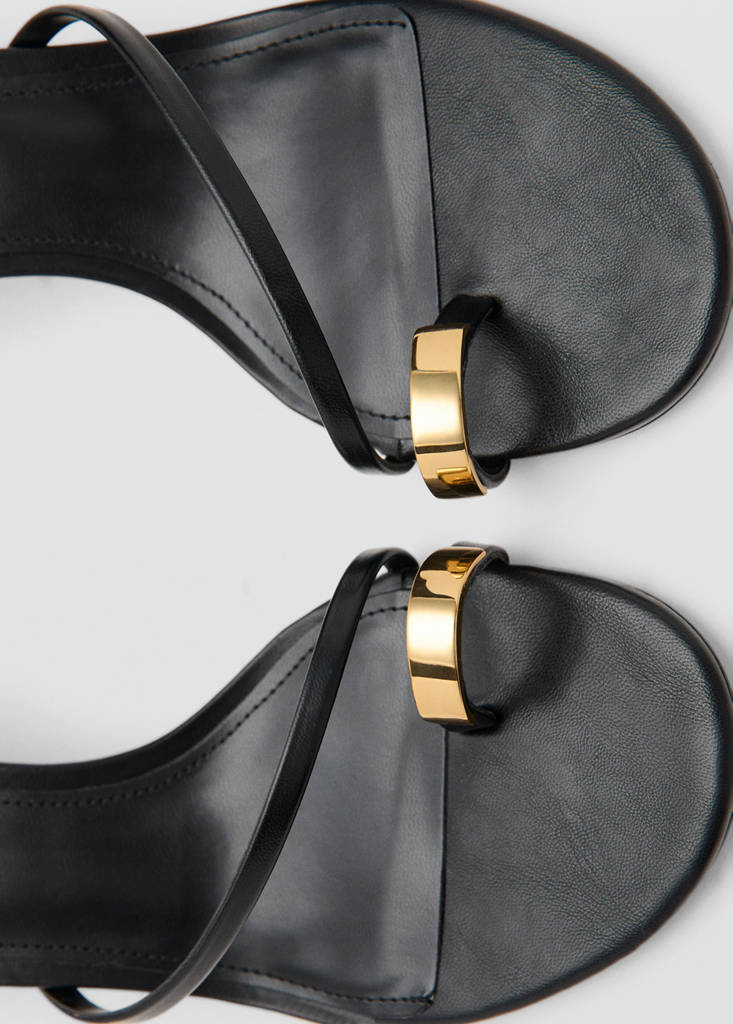 MANGO Crossed Strap Heeled Sandal | endource