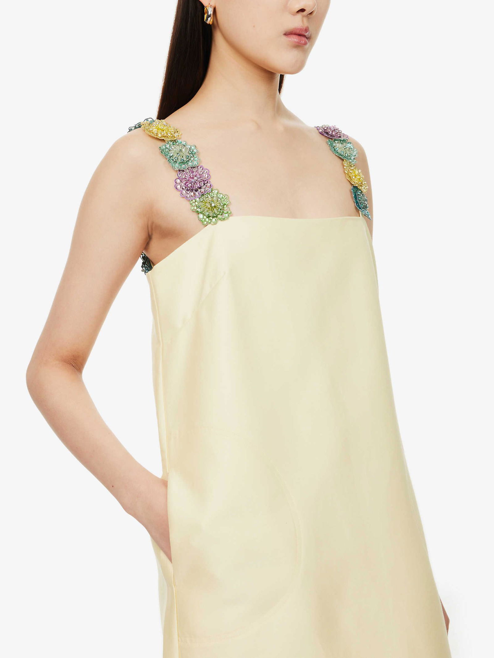ALMAIS Lolita Flower-Design-Embellishment Mini Dress | endource