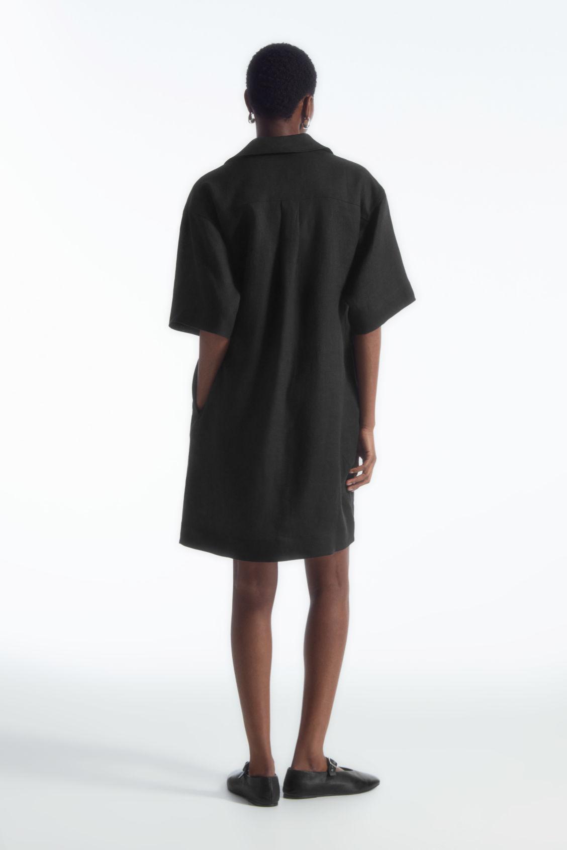 cos open collar linen shirt dress COS Open-Collar Linen Shirt Dress