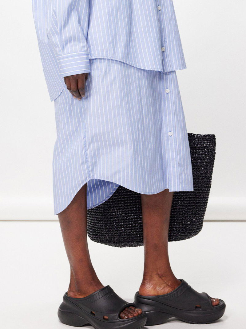 BALENCIAGA Layered-Effect Cotton-Poplin Shirt Dress | endource