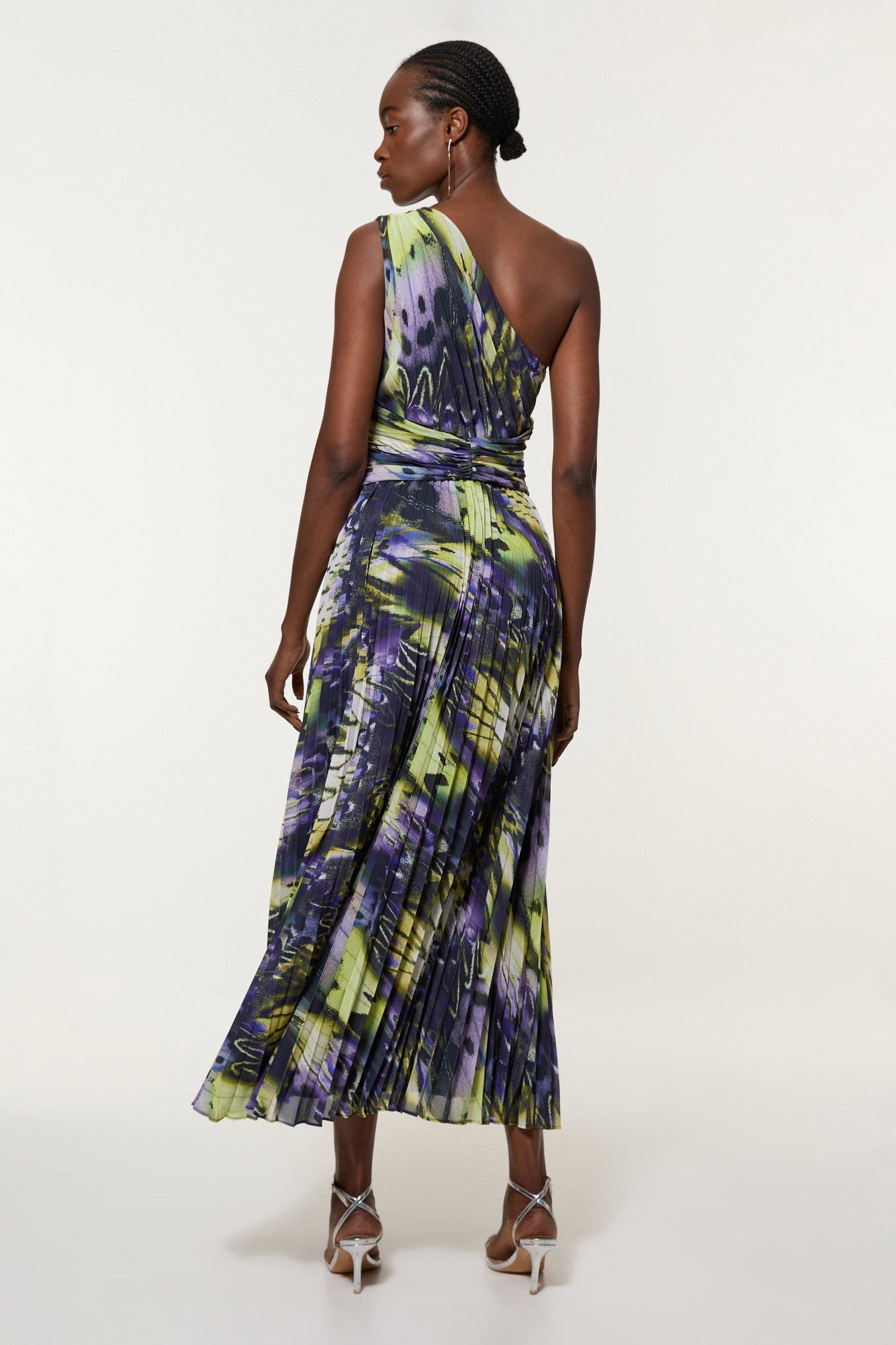 strapless open back dress One Shoulder Leather Dress – The Modern Raajkali main image 0