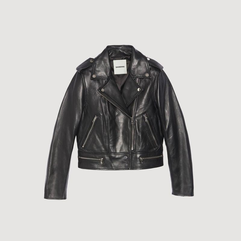 SANDRO Leather Jacket endource - Main Image