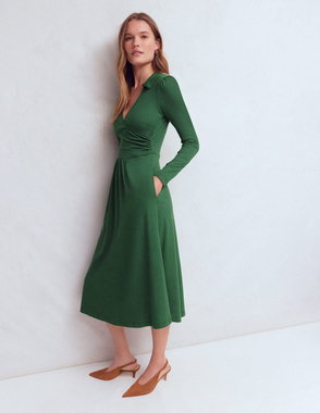 BODEN Ellie Velvet Wrap Dress | endource