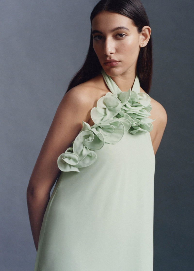 MANGO Halter-Neck Open-Back Dress | endource
