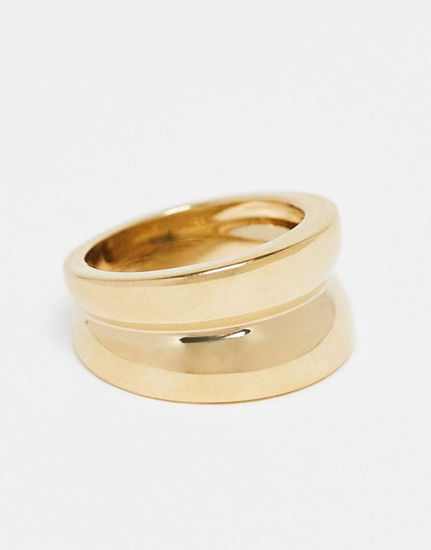 2 Part Rings & OTHER STORIES Wide 2-part Ring In Gold | endource