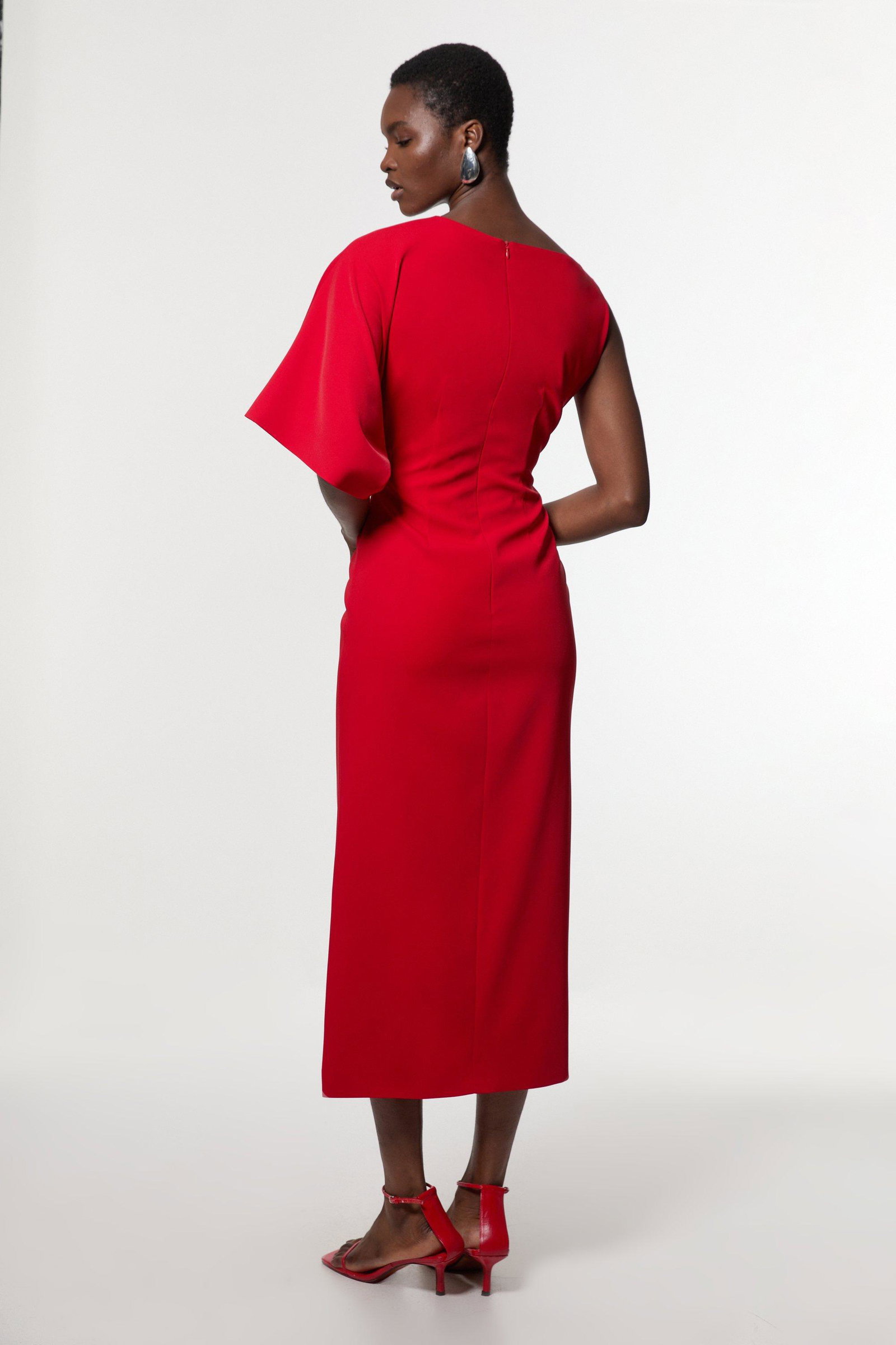 karen millen red dress long sleeve Red Long Sleeve Dresses