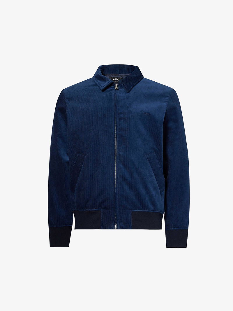 Brand-Embroidered Cotton-Corduroy Jacket endource