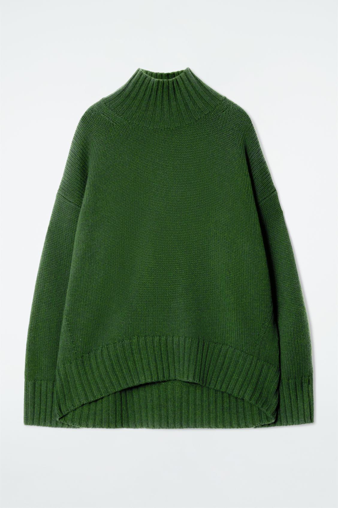 Kinross Cashmere Chunky Trim Turtleneck Jumper In Camel LFSC3-112 main image 0