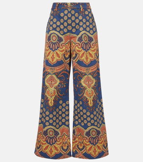 Valentino wide-leg trousers with paisley print