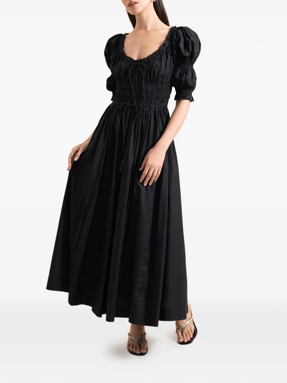 doen ischia dress black DÔEN Midi mcdesigned Signature Collection Red and Morgan clare Size:22 AUS