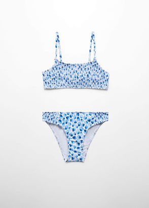 BODEN Cherry Strap Bikini in Cabana Blue and Ivory stripe