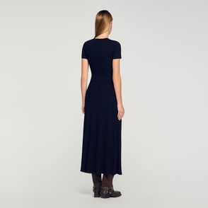 knit fringe sleeveless dress Amelia Fringe Dress Black - Handwoven Silk Road Inspired Dress