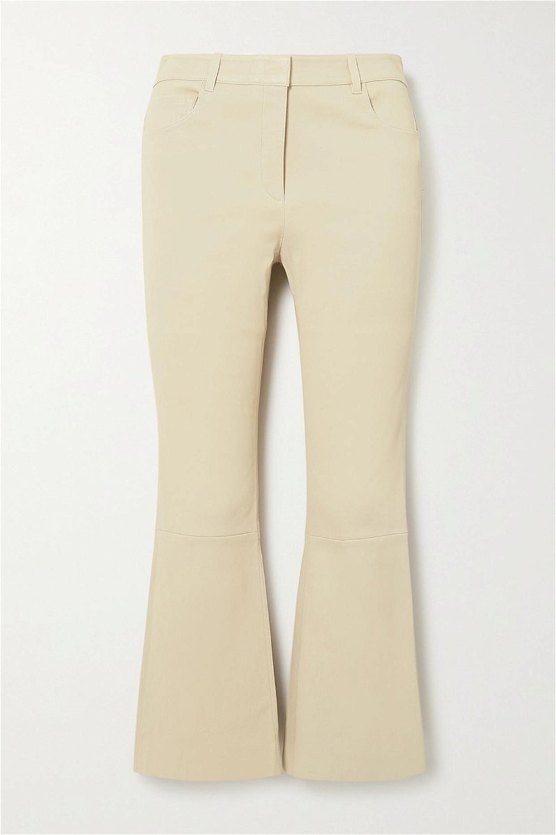 THEORY Cropped stretch-ponte straight-leg pants