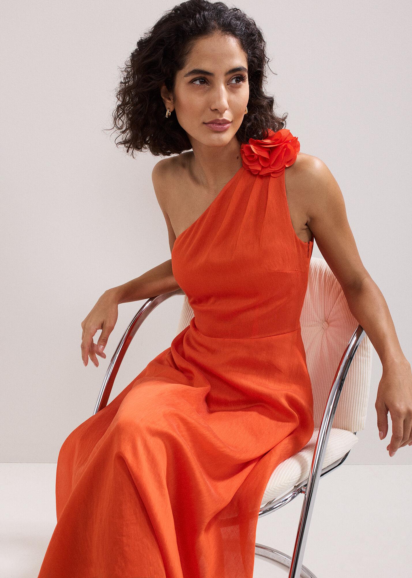 phase eight orange dress Phase Eight Julissa Wrap Dress Orange Size 14
