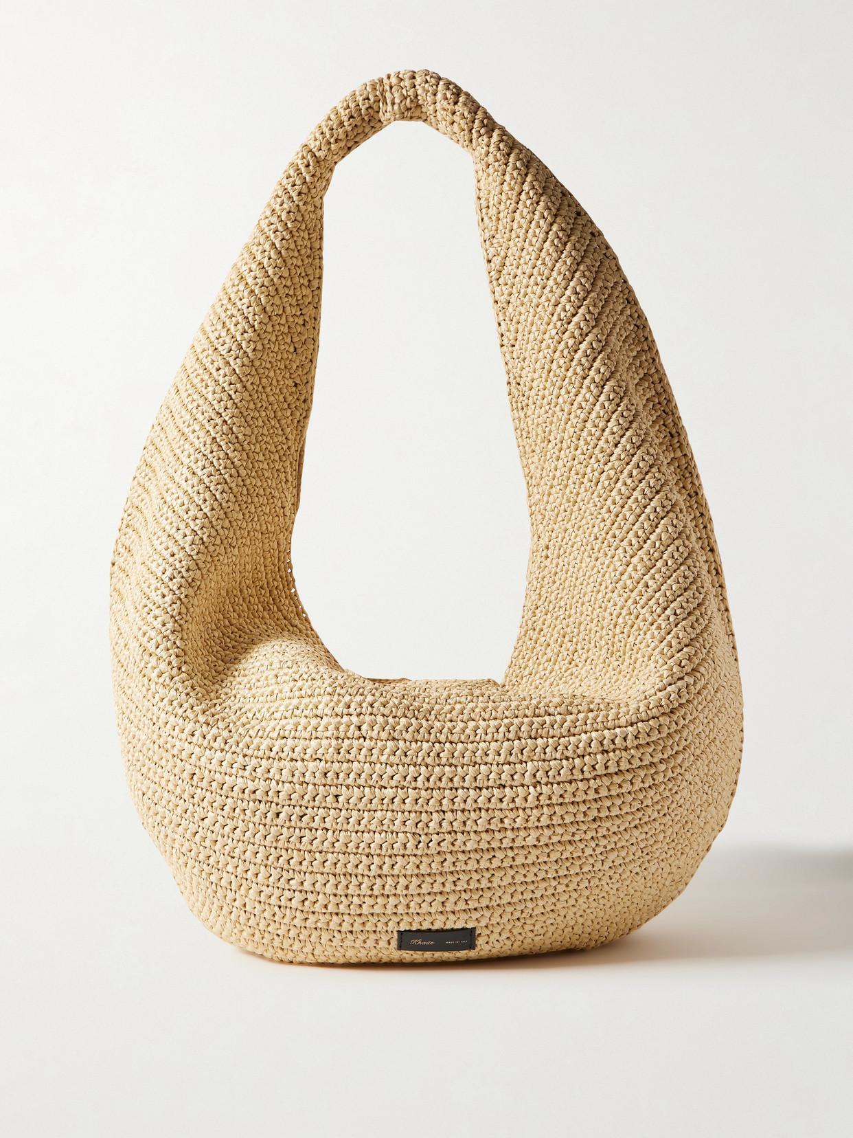 KHAITE Olivia Large Raffia Shoulder Bag | endource