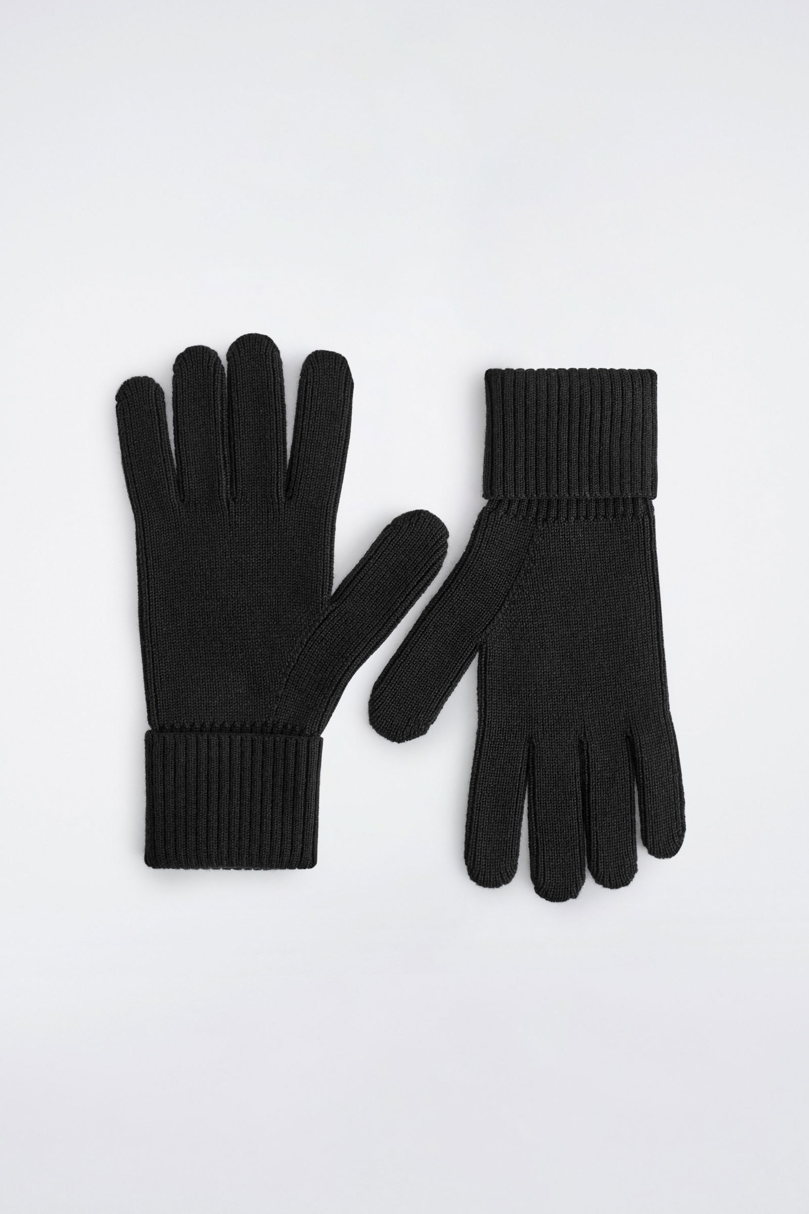 Cos Mittens COS Ribbed Wool Gloves | endource