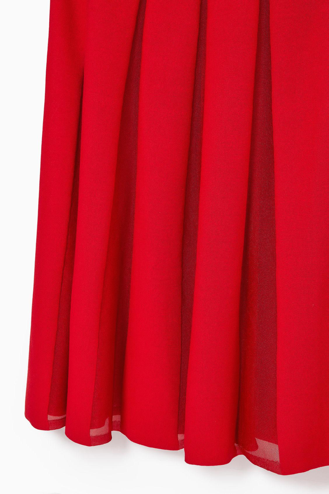 COS Pleated Racer-Neck Maxi Dress | endource