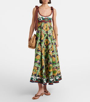 ALMAIS Paradiso Sleeveless Linen Midi Dress | endource