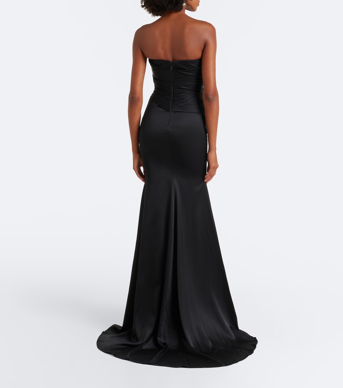 alex perry black strapless dress Dry clean only. Alex Perry draped-detail strapless dress