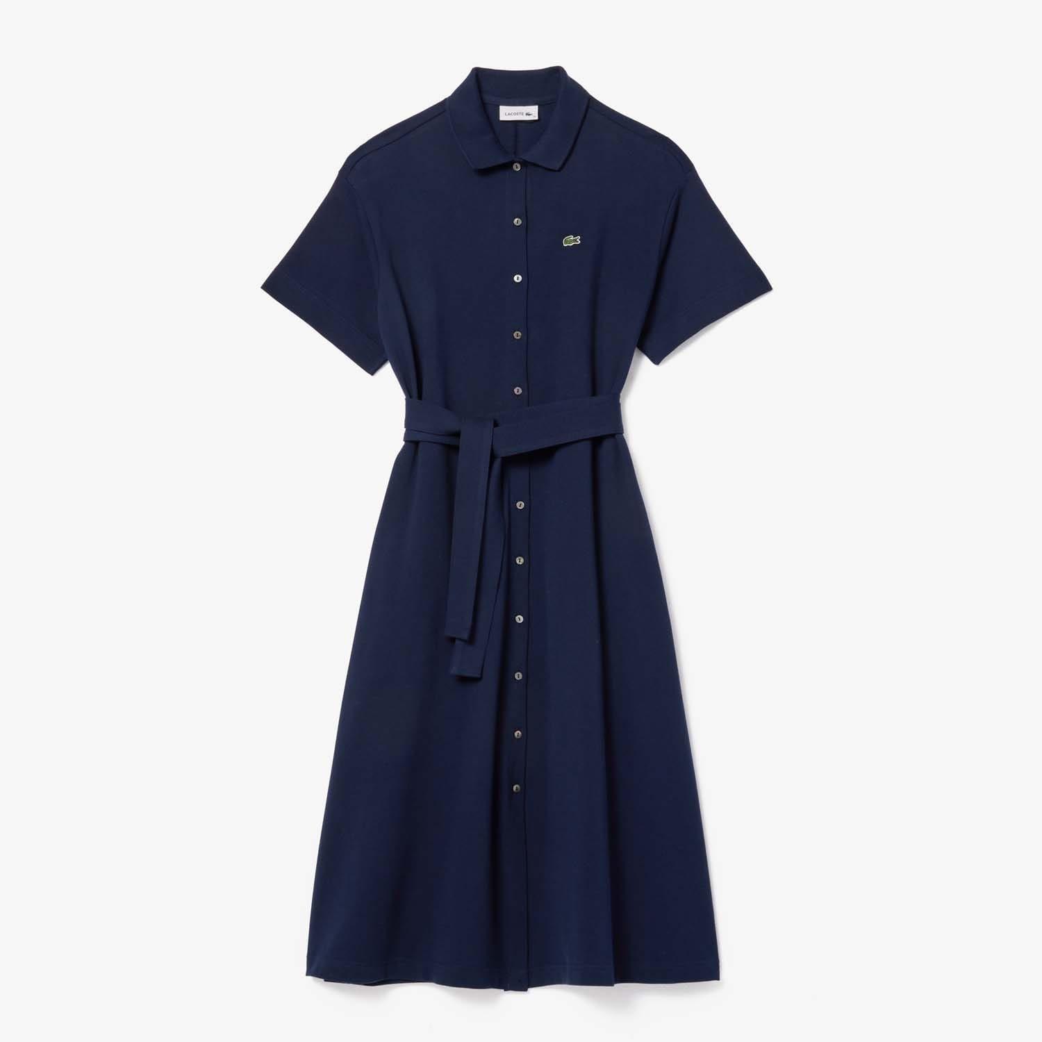 women's cotton piqu belted polo dress Women's Cotton Piqu Belted Polo Dress - Dresses & Skirts - New In 2026