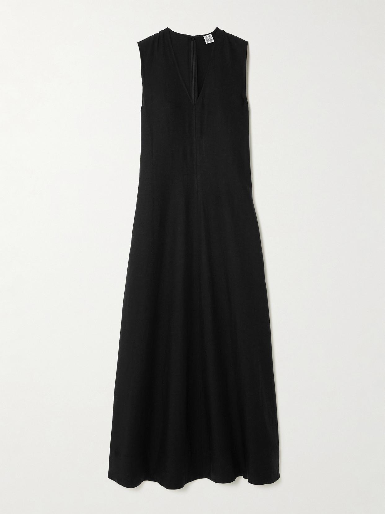 toteme pleated organic cotton jersey midi dress TOTEME Pleated Organic Cotton-jersey Midi Dress | Women's