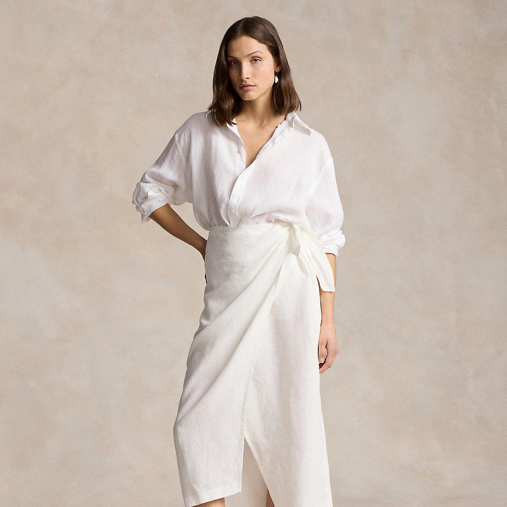 river island white linen dress Buy River Island White Scallop Hem Maxi Linen Blend Dress from Next USA
