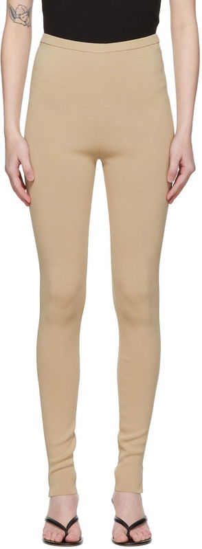 TOTEME Compact Knit Leggings in Black | Endource