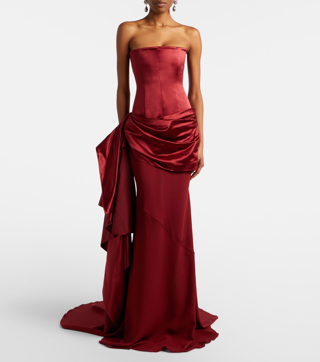 alex perry corset dress Alex Perry Strapless Cupped Longline Corset Mini Dress in Coral