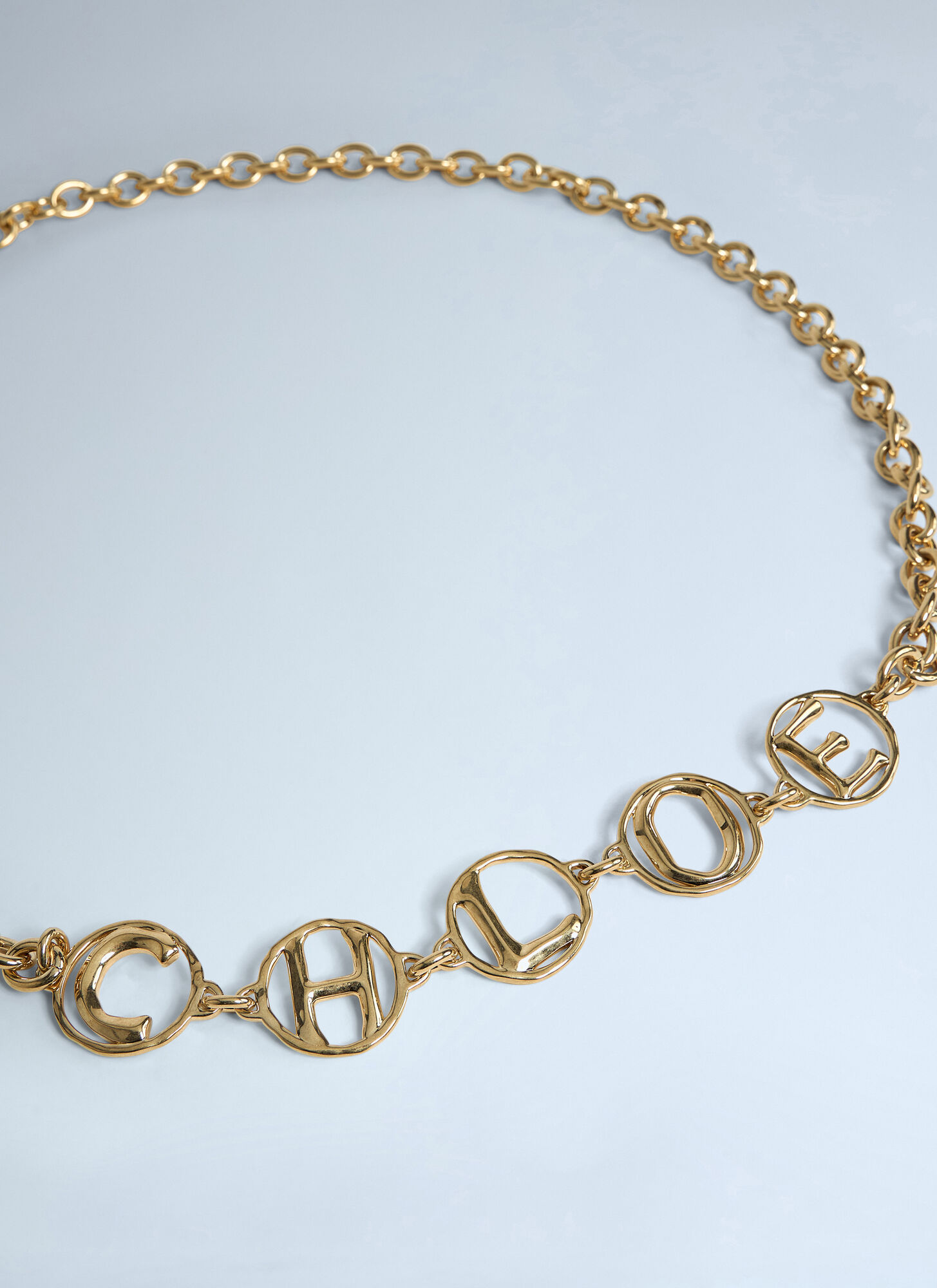 New! Gold Script Chloe Gold Waist Chain Belt Chloe Logo Letters Belt - Bergdorf Goodman main image 2
