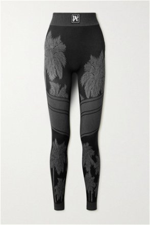 Totême Jacquard-knit Leggings in Black