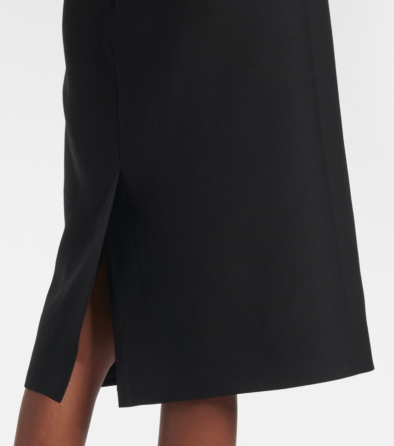 Black Valentino sheath skirt with a slit.