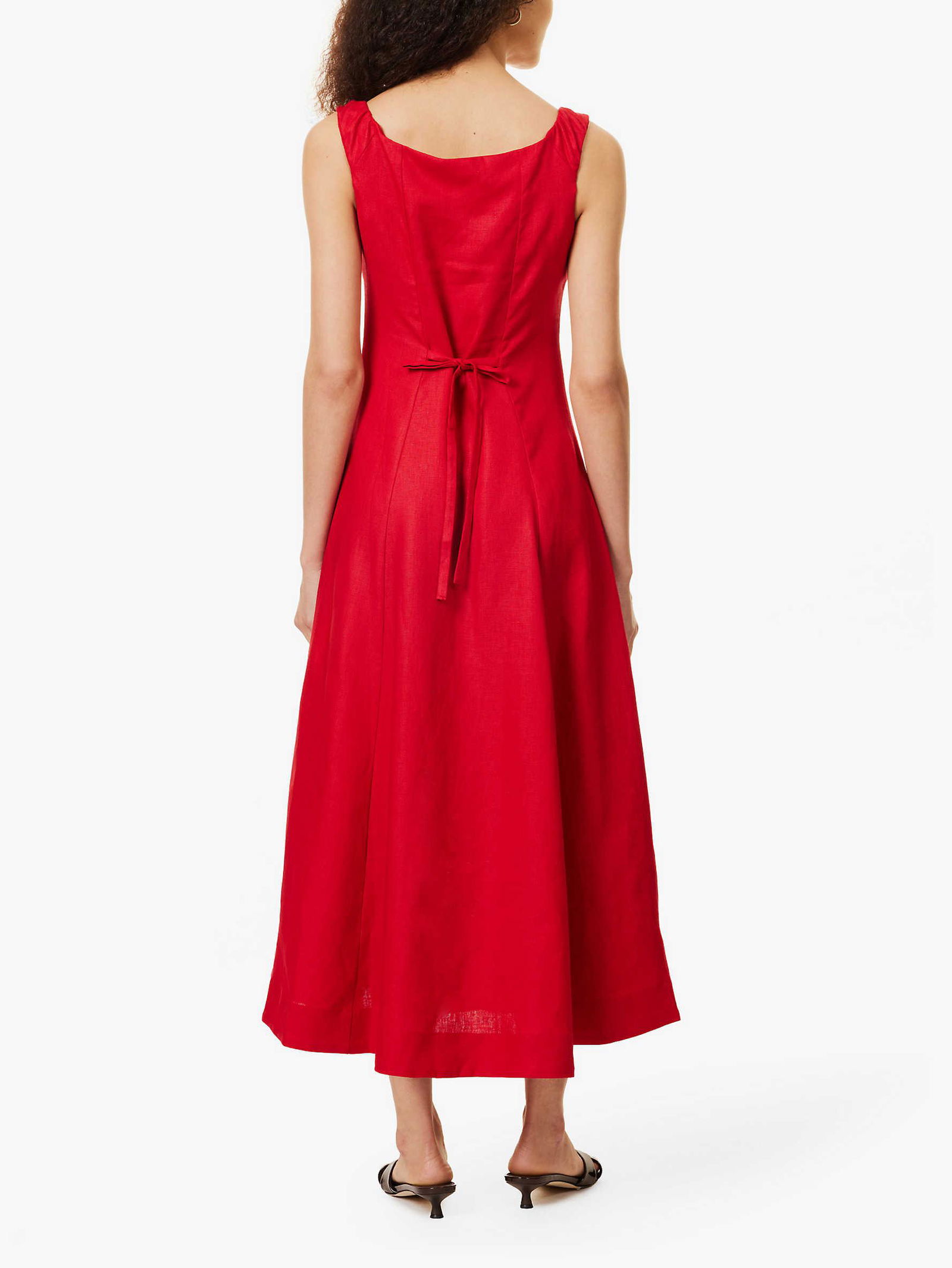 REFORMATION Louisa Scoop-Neck Linen Maxi Dress | endource