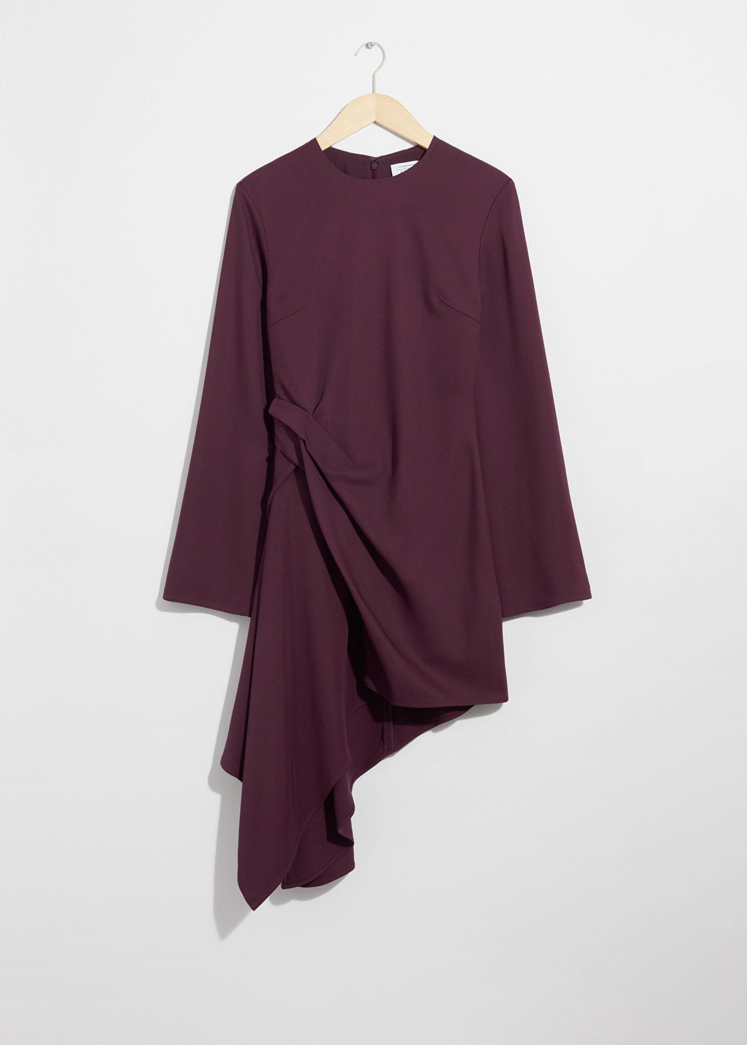 asymmetric mini shirt dress other stories Modern One shoulder Asymmetric Chiffon wedding dresses main image 1