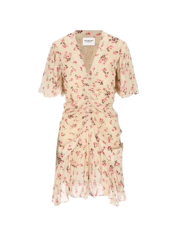 Isabel Marant Floral-Print Ruched Midi Dress