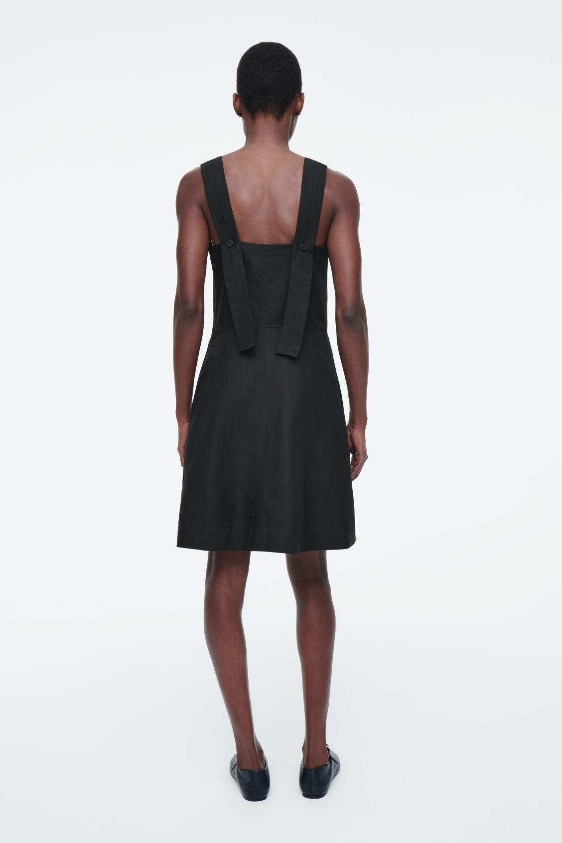 COS Square-Neck Mini Pinafore Dress | endource