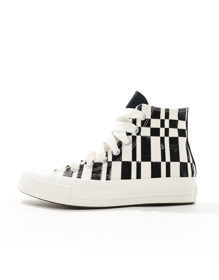 CONVERSE Chuck 70 Hi Trainers In Black & White Checkerboard | endource