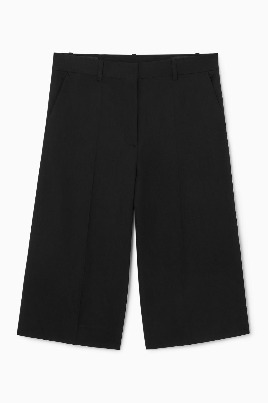 fine-knit knee-length shorts